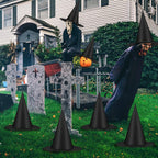 Helimoto 12-Piece Hanging Halloween Witch Hat Set – Black – product detail