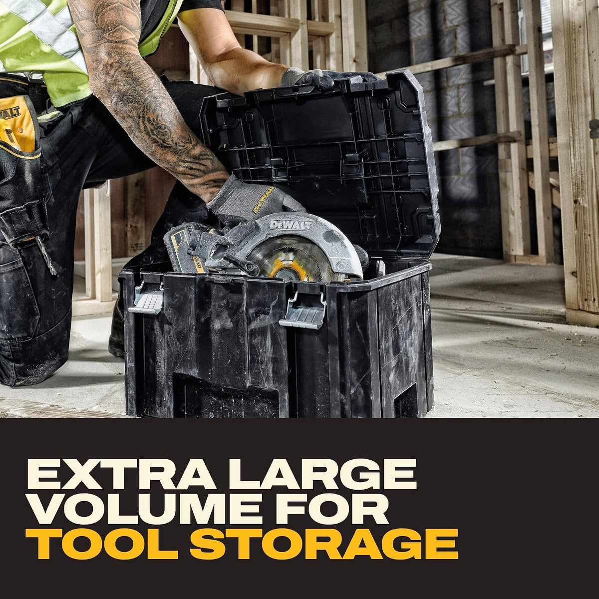 DEWALT DWST17806 TSTAK Deep Tool Box with Removable Tray – Black – product detail