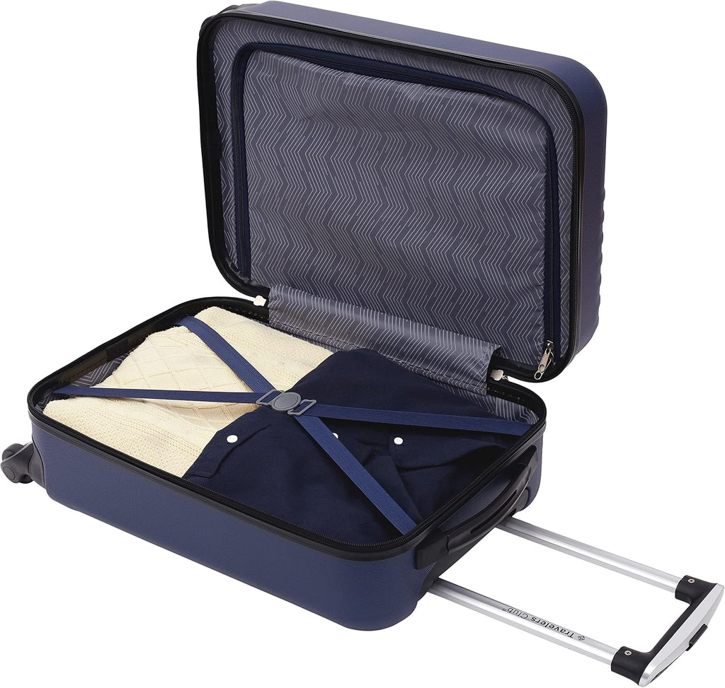 Travelers Club TBF-A1620-410 Suitcase – 1-Piece (20-Inch), Navy Blue – Navy Blue / 1-Piece (20-Inch) – product detail