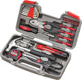 Apollo DT9706 39-Piece Household Hand Tool Kit – Red