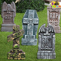 JOYIN 10519 5-Pack 17-Inch Foam Halloween Tombstones – 17 inches, Multicolor
