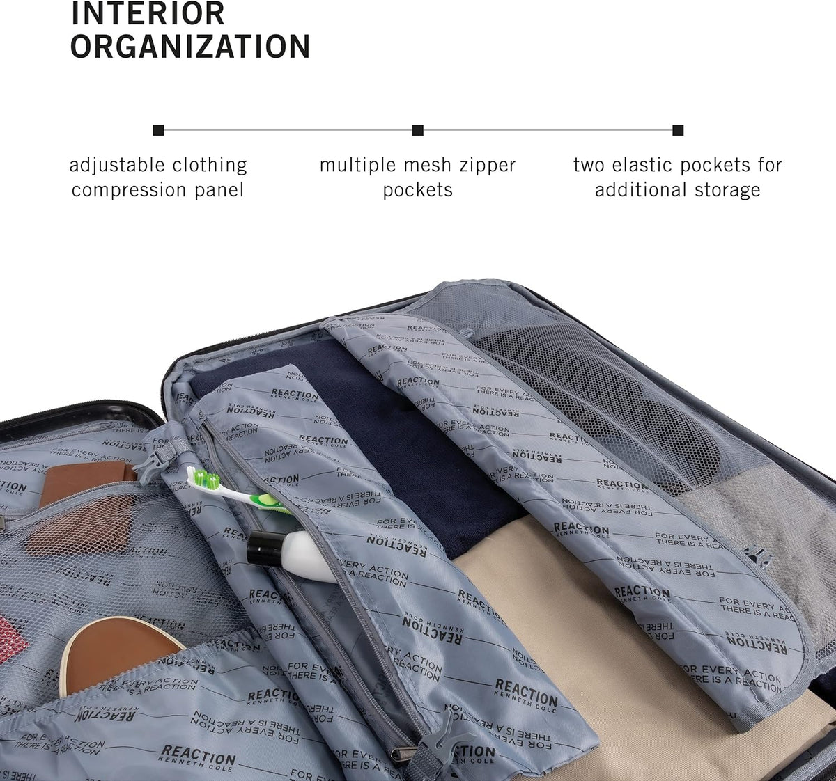 Kenneth Cole REACTION 5707206C Hardside Carry-On Suitcase – 20-Inch Carry On, Cilantro – Cilantro / 20-Inch Carry On – product detail