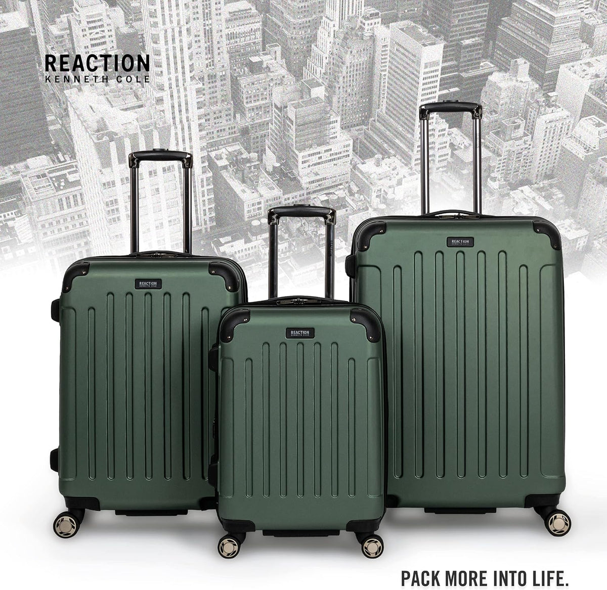 Kenneth Cole REACTION 5707206C Hardside Carry-On Suitcase – 20-Inch Carry On, Cilantro – Cilantro / 20-Inch Carry On – product detail