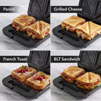 OVENTE GPS401B Electric Sandwich Maker, Black
