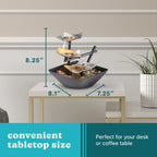 Homedics Silver Springs Tabletop Water Fountain