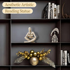 UTTCMK Reading Figure Sculpture, Beige