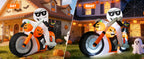 COMIN CO-69305 6-Foot Halloween Ghost, Pumpkin & Cat Motorcycle Inflatable – White,Orange,Black – product detail