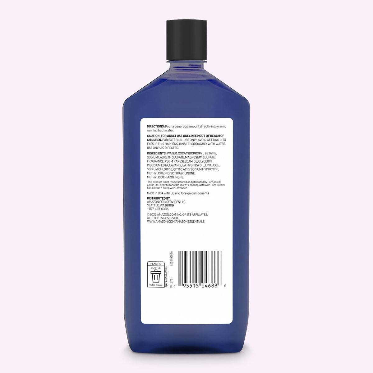 Amazon Essentials Lavender Foaming Bath, 34 fl oz