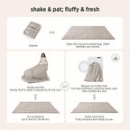 Bedsure Brown Gingham Queen Comforter Set, 3 Pieces