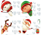 XIMISHOP Christmas Window Clings, 82-Piece Set