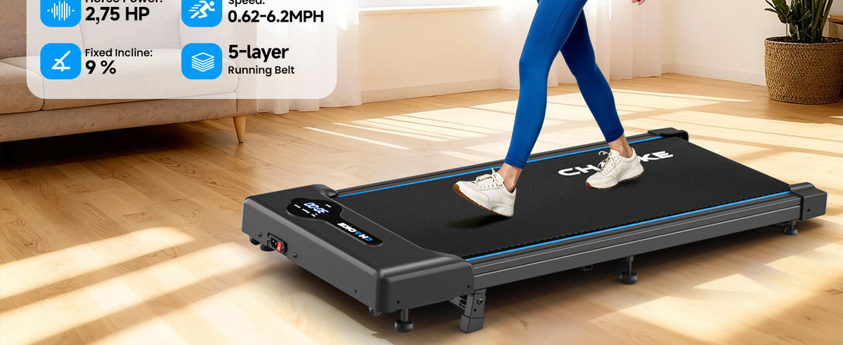 CHAOKE Under-Desk Walking Treadmill – Blue – product detail