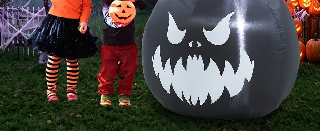 GIFTFIND 10091 7.6-Foot Halloween Pumpkin & Ghost Inflatable – Stacked Pumpkins – product detail