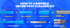 Holikme Dryer Lint Vacuum Attachment Kit, Blue