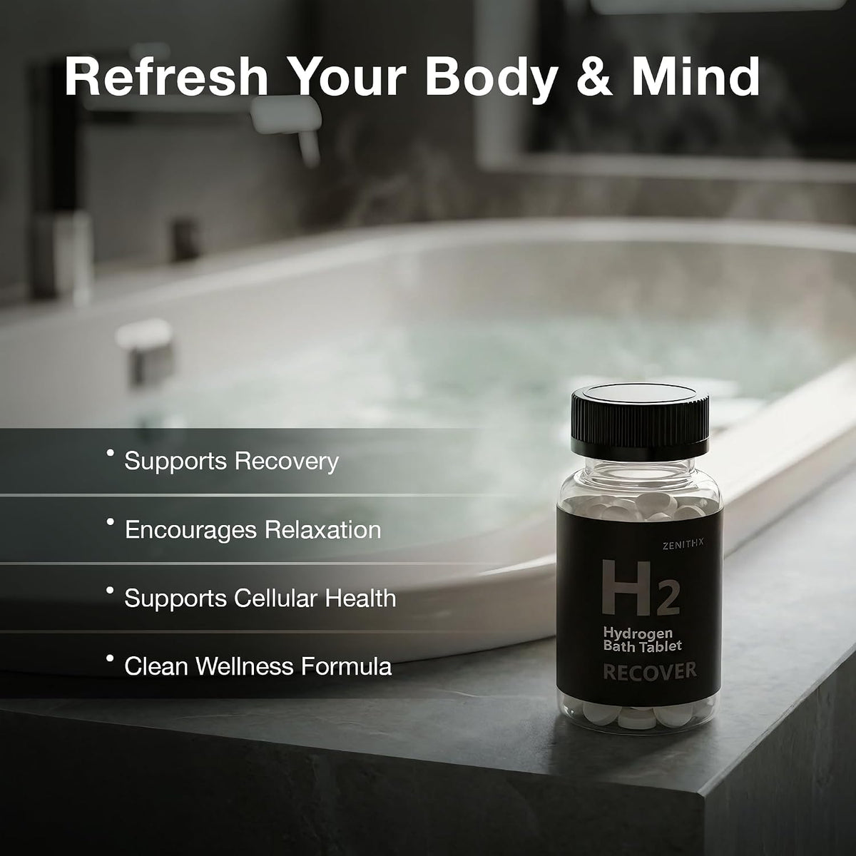 Hydrogen Bath Tablets, 90-Count