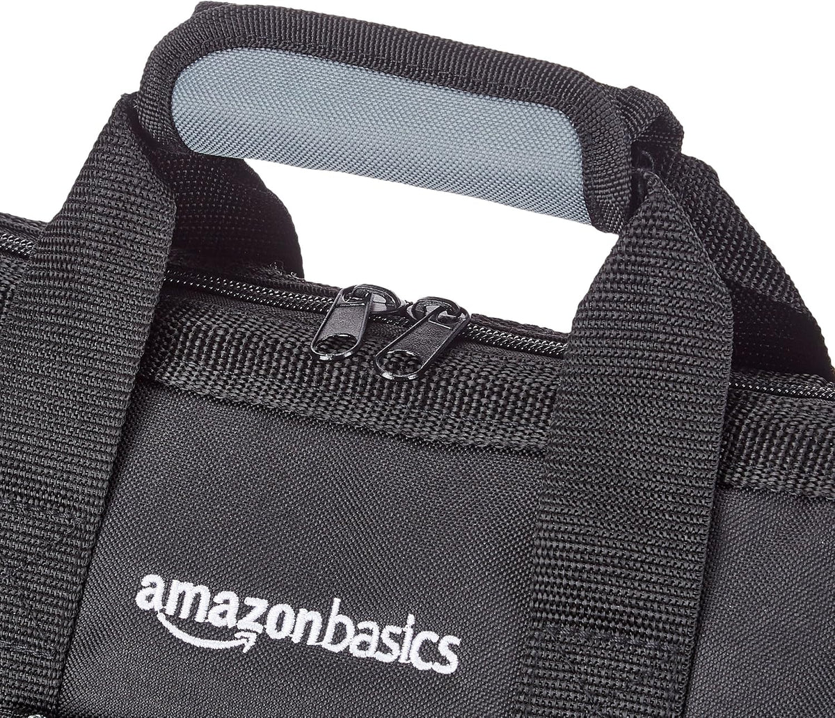 Amazon Basics TB001 12-Inch 16-Pocket Tool Bag – Small Standard Bag, Black & Gray – Small Standard Bag / Black & Gray – product detail