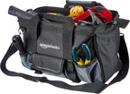Amazon Basics TB001 12-Inch 16-Pocket Tool Bag – Small Standard Bag, Black & Gray – Small Standard Bag / Black & Gray – product detail