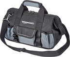 Amazon Basics TB001 12-Inch 16-Pocket Tool Bag – Small Standard Bag, Black & Gray