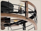 LEDIARY 20-Inch Caged Ceiling Fan, Black and Gold