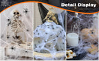 ZPISF Stretchable Halloween Cobwebs with 30 Spiders, Large