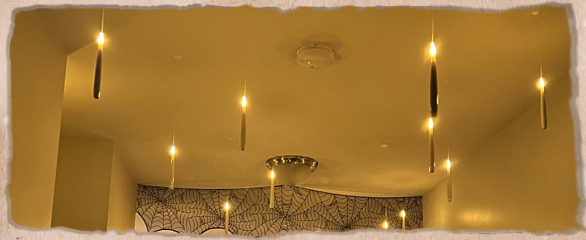 JMTONE MagicCandles002 20-Pack Indoor Floating LED Candles with Wand Remote – Warm White Hanging Candles – product detail