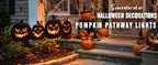 EAMBRITE 806051 4-Pack Lighted Metal Pumpkin Yard Stakes – black – product detail