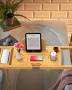 Banlilu Expandable Bamboo Bathtub Tray, Natural