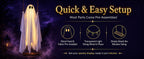 HAPPYCLUB 20260425001 5-Foot Lighted Halloween Swinging Ghost – Swing Ghost – product detail