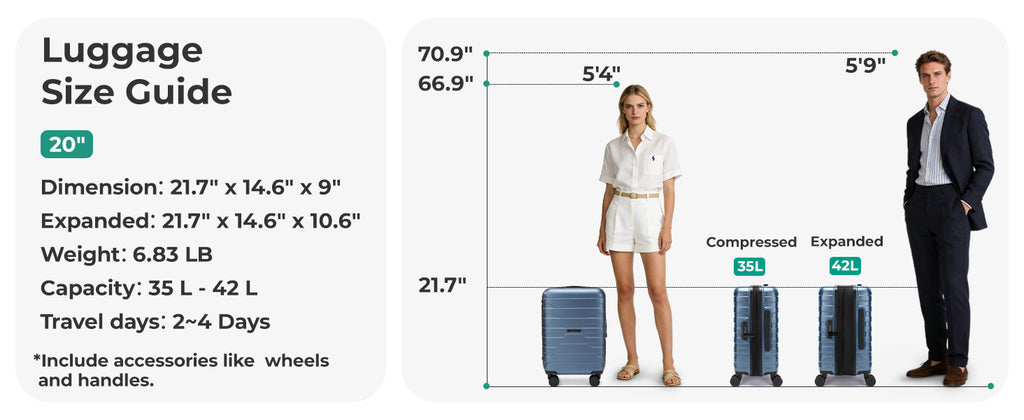 BAGSMART BM06 Carry-On Suitcase – 20 Inch, Rose Purple – Rose Purple / 20 Inch – product detail