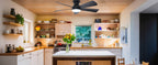 Depuley 42-Inch Ceiling Fan with Dimmable LED Light, Black