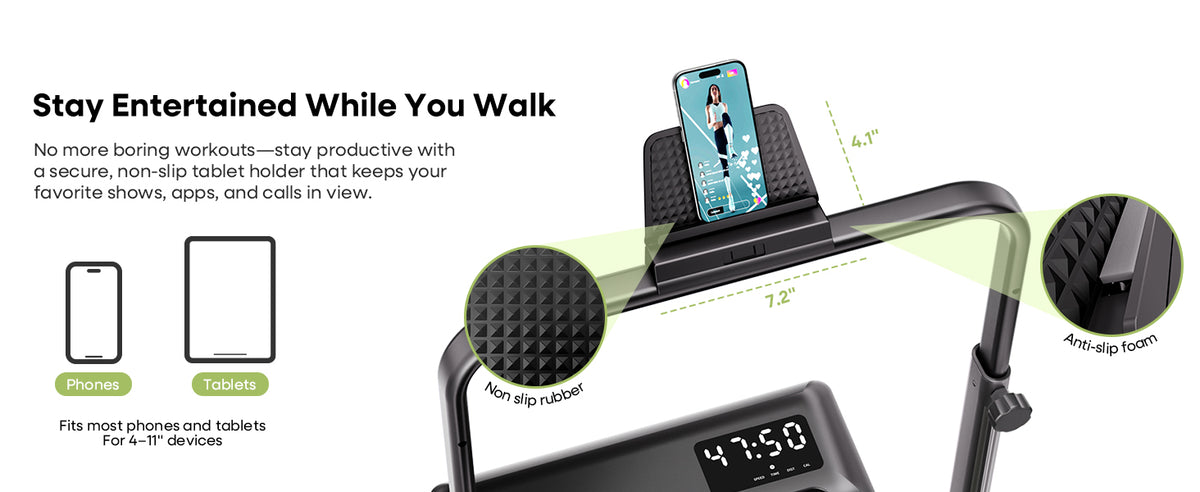 HADMAX H100 Walking Treadmill – Chartreuse – product detail
