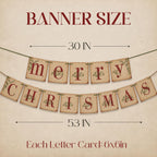 ORIENTAL CHERRY Vintage-Style Merry Christmas Banner