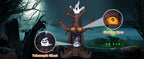 GOOSH DJ-WS-69463 9-Foot Halloween Animated Dead Tree & Ghost Inflatable – Brown – product detail