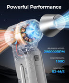 MiaEpic Z3 Rechargeable Electric Air Duster, Grey