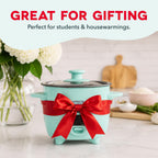 DASH Mini Ceramic Rice Cooker, Aqua, 2 Cups Cooked