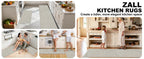 HDFK Herringbone Kitchen Rug Set, Beige, 2 Pieces