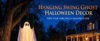 JOROMIT 01 Lighted Hanging Halloween Ghost Swing Decoration – White – product detail