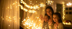 CESOF Warm White Snowflake String Lights, 20 ft