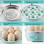 Elite Gourmet EGC115M Seven-Egg Cooker, Retro Mint