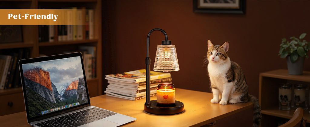 Innqoo Adjustable Candle Warmer Lamp, Black