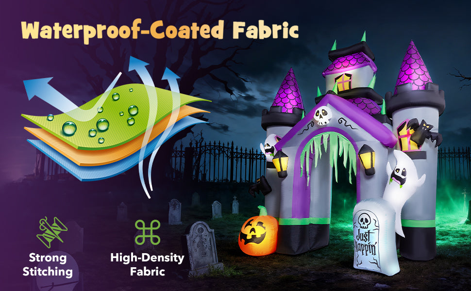 ZPISF Halloween Castle 12 ft 12-Foot Halloween Castle Archway Inflatable – Multicolor – product detail