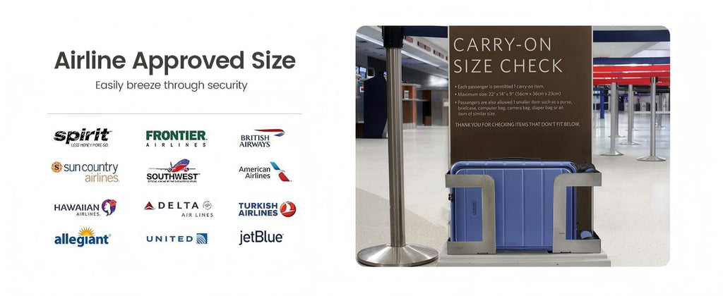 LOVEVOOK VYUB5188LK30M-T2 Hardside Carry-On Suitcase – 20 inch, Blue – Blue / 20 inch – product detail