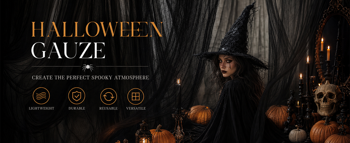 Cyantor Black Halloween Creepy Cloth, 5-Piece Set