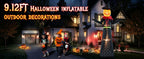 GIFTFIND 10080 9-Foot Halloween Pumpkin & Witch Inflatable – 9ft Pumpkin Man – product detail