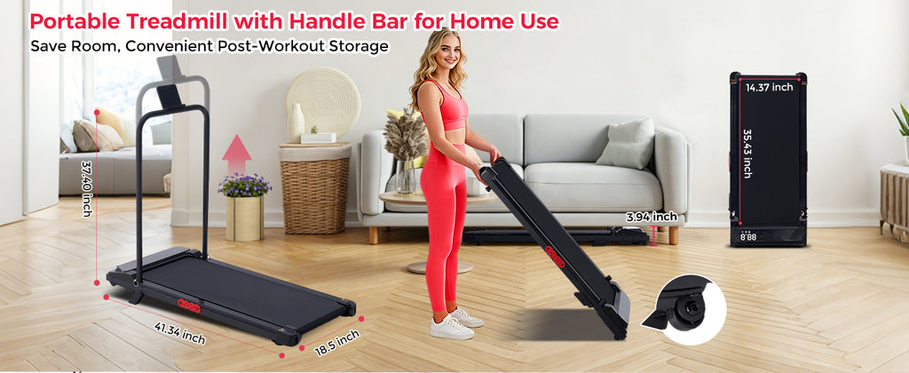 Potupus V300-DYV Under-Desk Walking Treadmill – Black-A1 – product detail