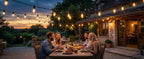 VGUXG Solar Patio String Lights, 50 ft, 15 Sockets