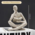 UTTCMK Reading Figure Sculpture, Beige