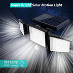 Tuffenough Solar Motion Lights, Black, 2-Pack