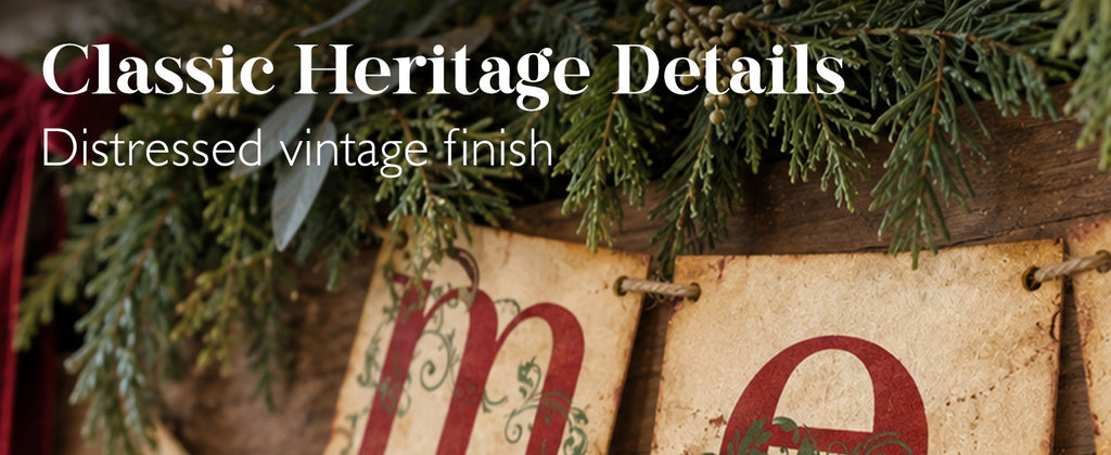 ORIENTAL CHERRY Vintage-Style Merry Christmas Banner