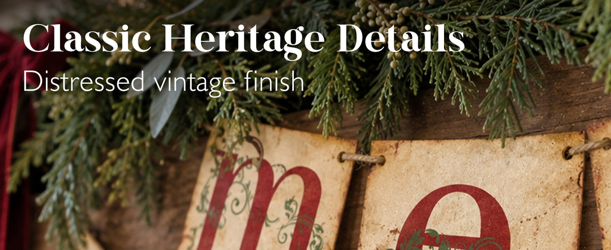 ORIENTAL CHERRY Vintage-Style Merry Christmas Banner