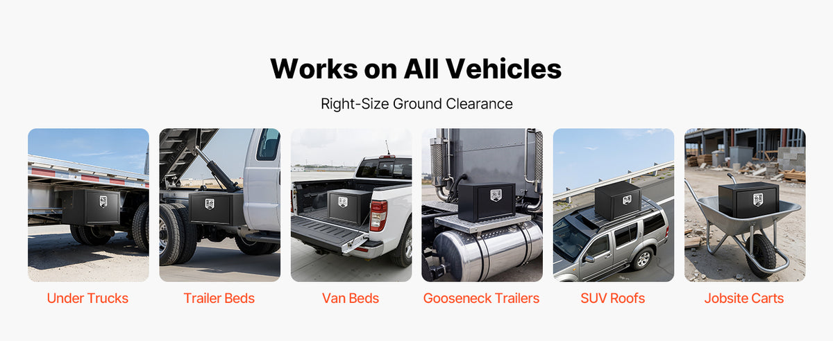 VEVOR JL-TB17S-2 24-Inch Underbody Steel Truck Tool Box – 24*12*14, Black – 24*12*14 / Black – product detail